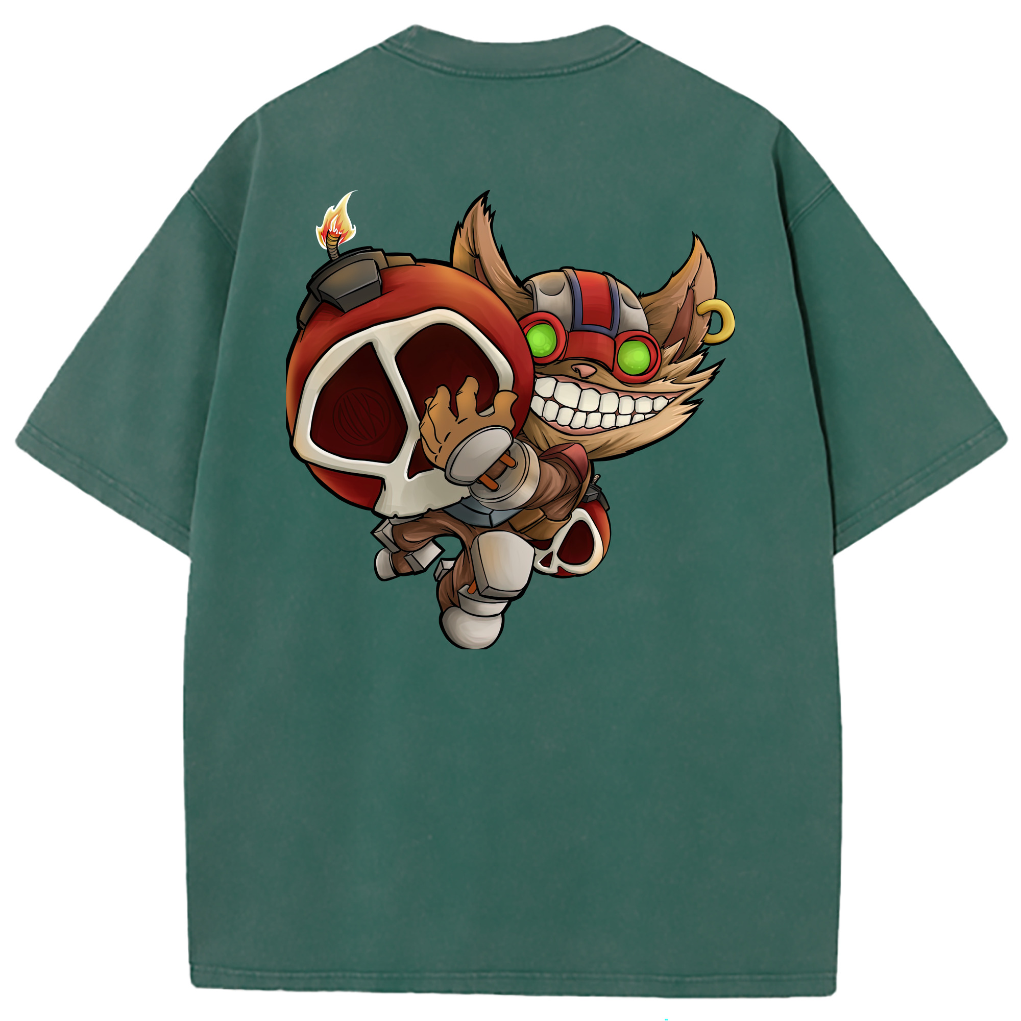 （画像用） リーグ・オブ・レジェンド League of Legends LOL 綿100% ヴィンテージ風 半袖Tシャツ（背面プリント）